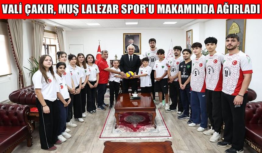 Muş Lalezar Spor yöneticileri ve sporcularından Vali Çakır’a ziyaret