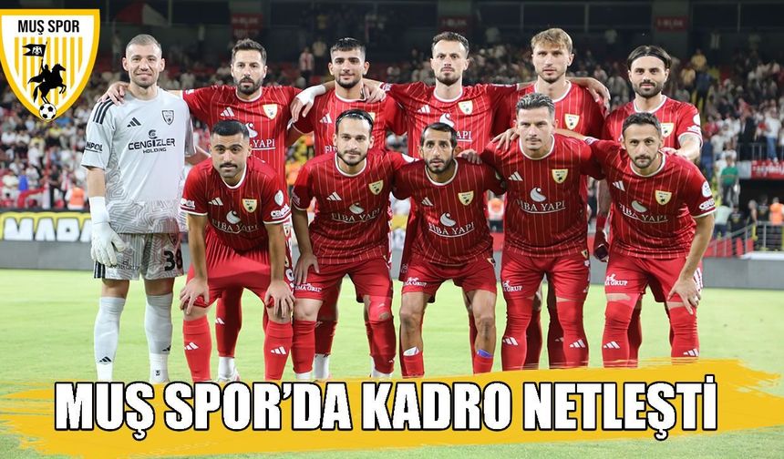 Muşspor’un A Takım oyuncu listesi açıklandı