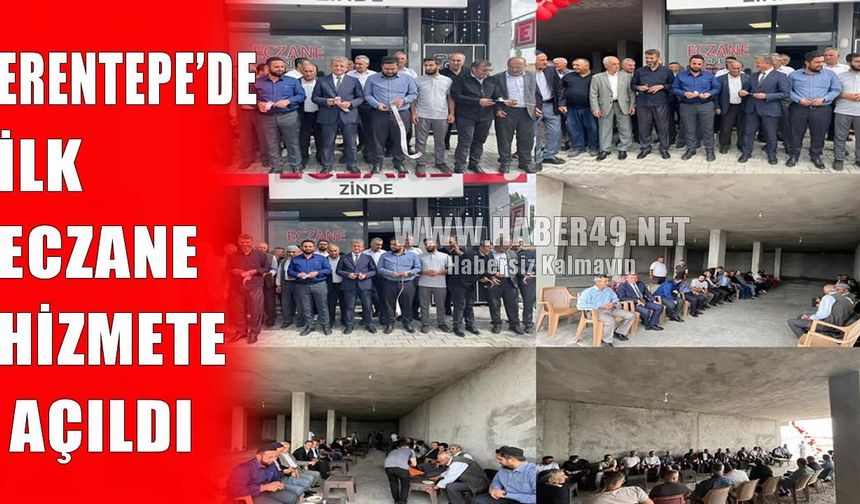 Erentepe beldesinin ilk eczanesi törenle açıldı