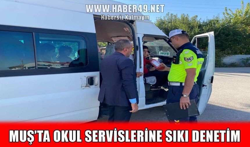 Muş'ta jandarmadan okul servislerine denetim