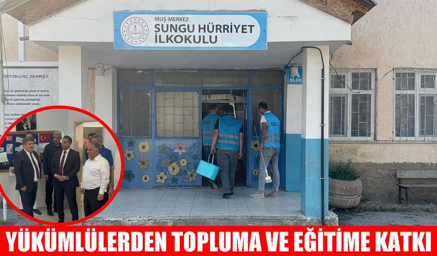 Muş’ta yükümlülerden eğitime destek: 19 okulda 422 derslik yenilendi
