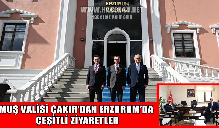 Muş ve Bitlis Valileri Erzurum'da bir araya geldi