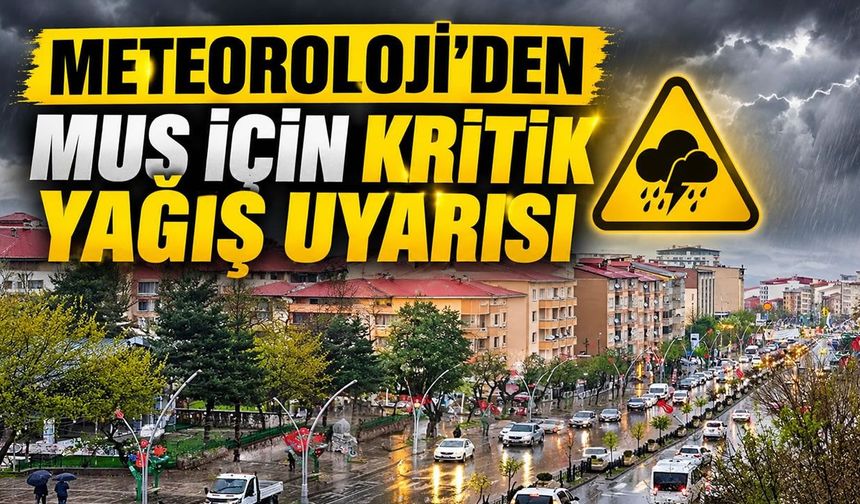 Meteoroloji’den Muş için ‘Sarı Kodlu’ uyarı
