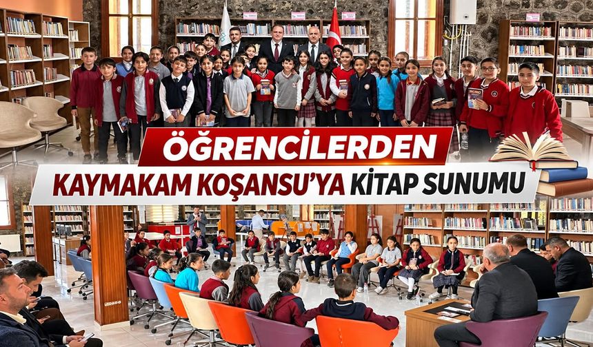 Bulanık’ta öğrenciler okudukları kitabı Kaymakam Koşansu’ya anlattı