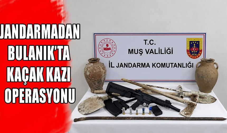 Muş’ta kaçak kazı operasyonu