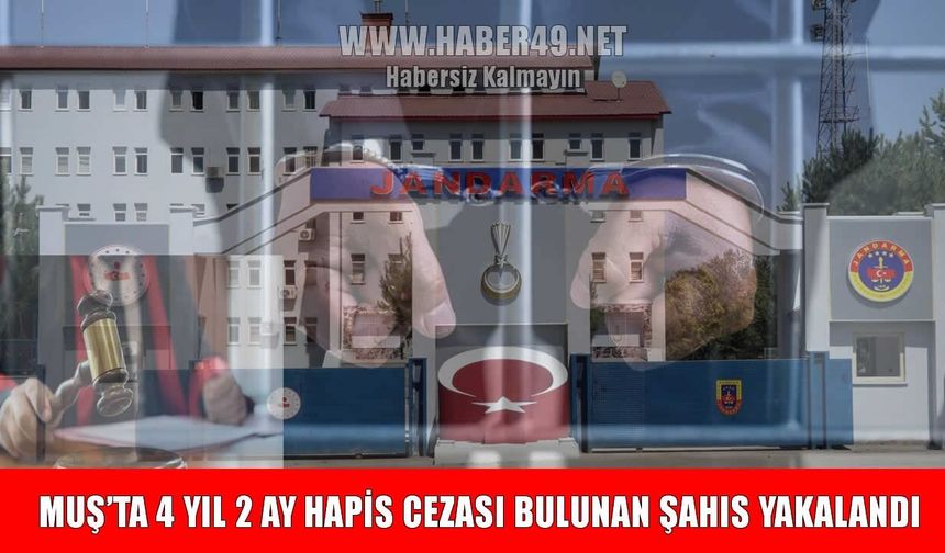 Muş’ta 4 yıl hapis cezası bulunan hırsızlık hükümlüsü yakalandı