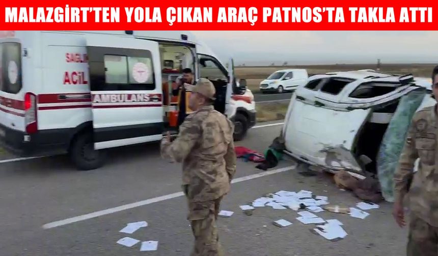 Malazgirt'ten Van'a giden araç kaza yaptı: 1'i ağır 7 yaralı