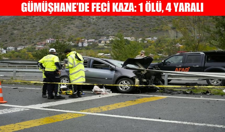 Bariyerlere saplanan otomobilde 1 kişi öldü, 4 kişi yaralandı