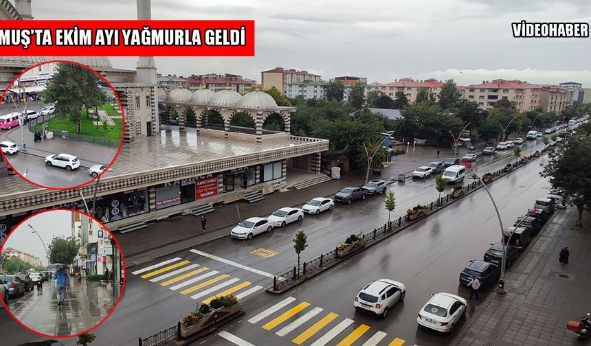 Muş’ta ekim ayının ilk gününde sağanak yağış etkili oldu