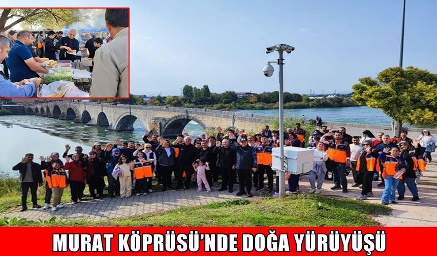 Muş’ta protokol ve gençler Tarihi Murat Köprüsü’nde sağlık için yürüdü