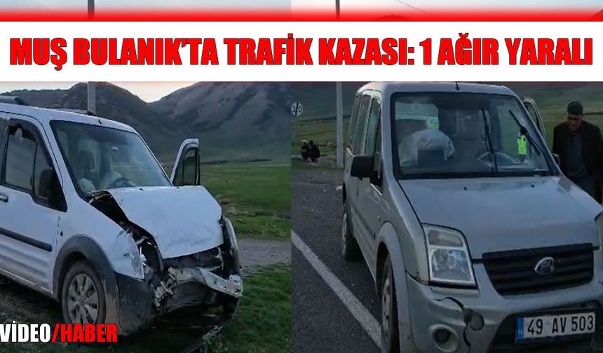 Bulanık’ta iki araç çarpıştı: 1 ağır yaralı