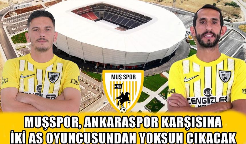 Muşspor’da Ankaraspor maçı öncesi iki önemli eksik