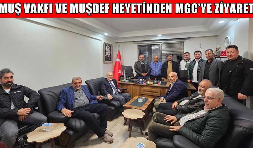 Muş Vakfı ve MUŞDEF heyetinden Muş Gazeteciler Cemiyetine ziyaret