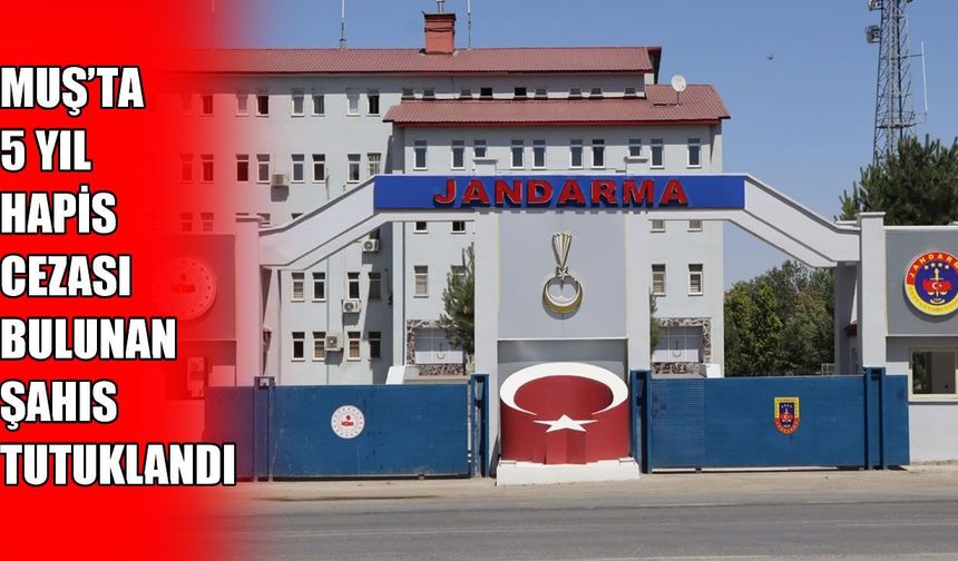 Muş'ta 5 yıl hapis cezası bulunan firari şahıs yakalandı