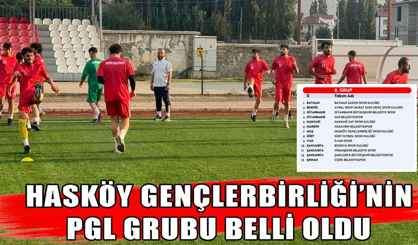 Hasköy Gençlerbirliği’nin PGL’deki rakipleri belli oldu