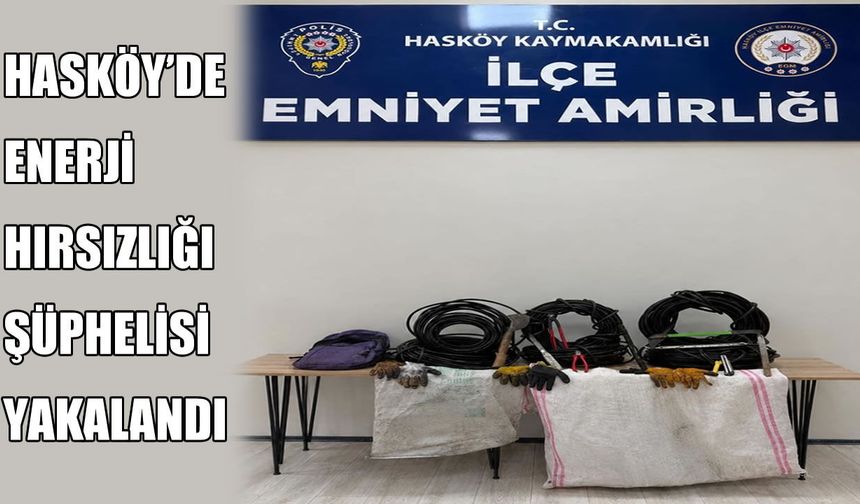 Hasköy’de enerji hırsızlığı şüphelisi yakalandı