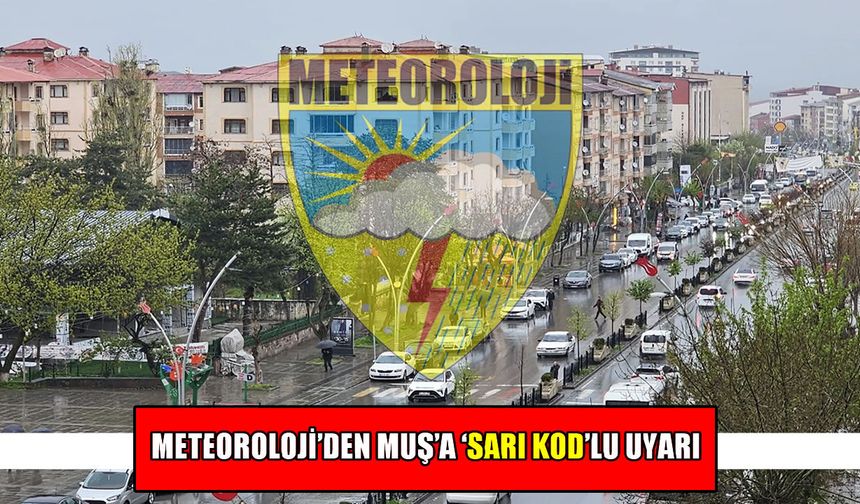 Meteoroloji’den Muş’a ‘Sarı Kod’lu uyarı: Kuvvetli yağış geliyor