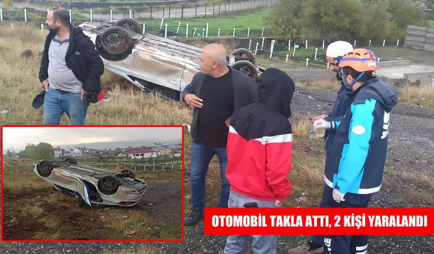 Bingöl-Muş karayolunda otomobil takla attı