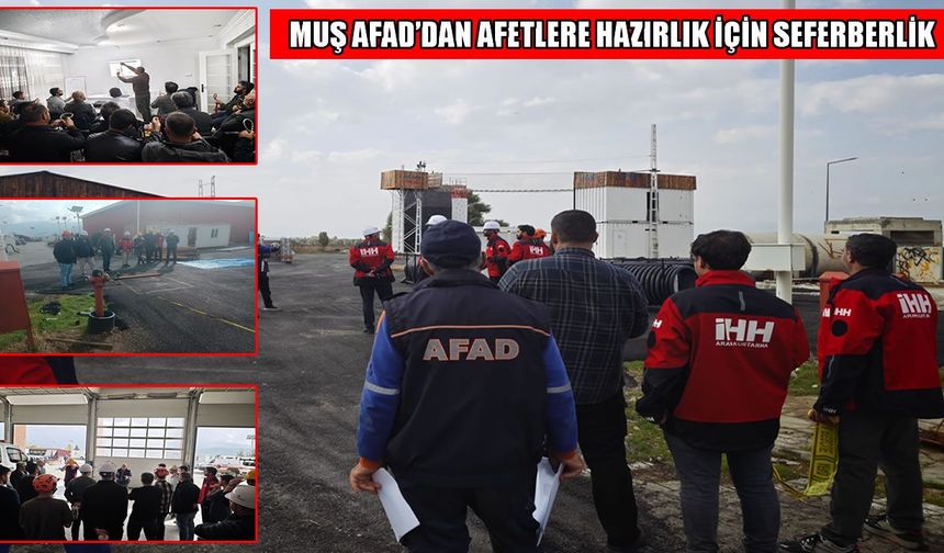 Muş AFAD'dan 7 gün 24 saat kesintisiz eğitim hamlesi!