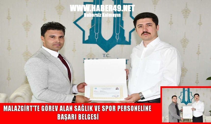 Malazgirt Zaferi’nin 955. yılında özverili çalışan personele ödül