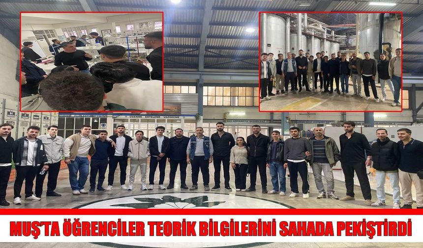Muş’ta mekatronik öğrencilerinden şeker fabrikasına teknik gezi