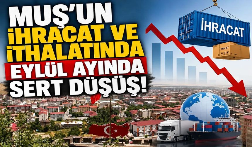 Muş’un dış ticaretinde eylül ayı düşüşü: İhracat yüzde 49, ithalat yüzde 58 azaldı