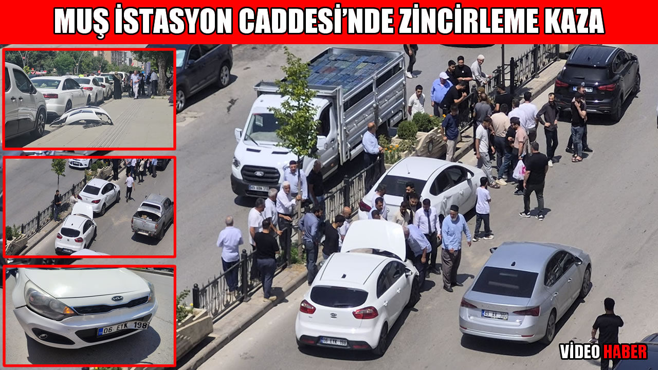 Muş’ta zincirleme kaza: Üç araç birbirine girdi