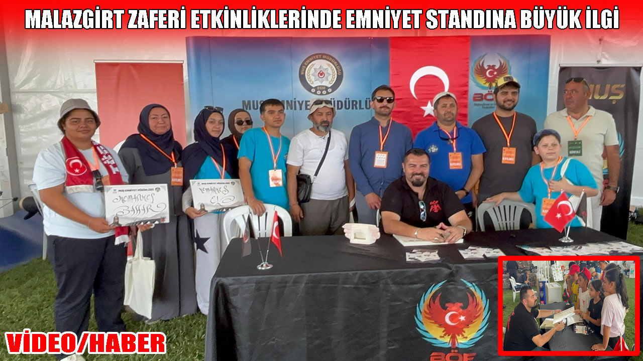 Muş Emniyeti’nden Malazgirt’te anlamlı etkinlik: Ziyaretçilerin isimleri sanata dönüştü