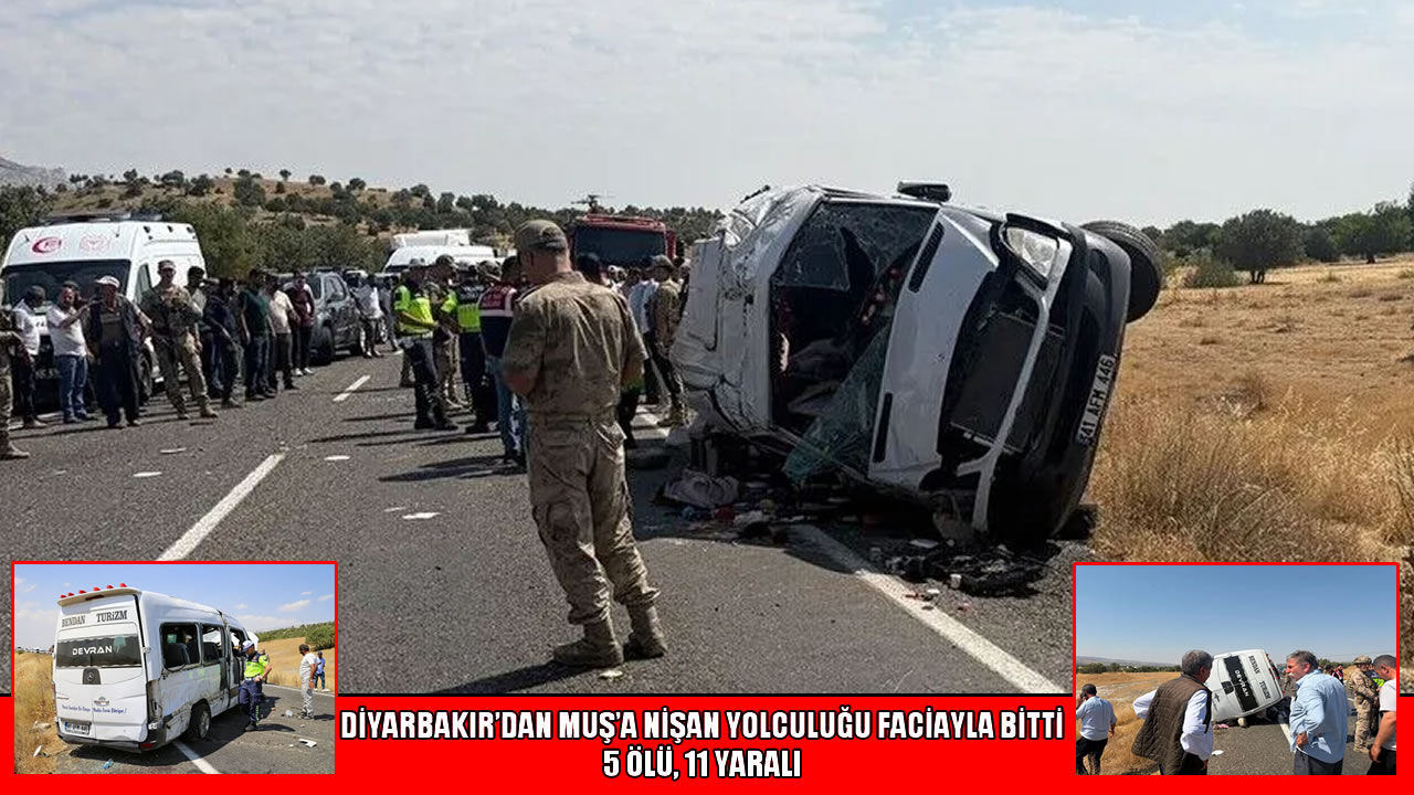 Diyarbakır-Muş kara yolunda acı tablo: 5 ölü, 3'ü ağır 11 yaralı