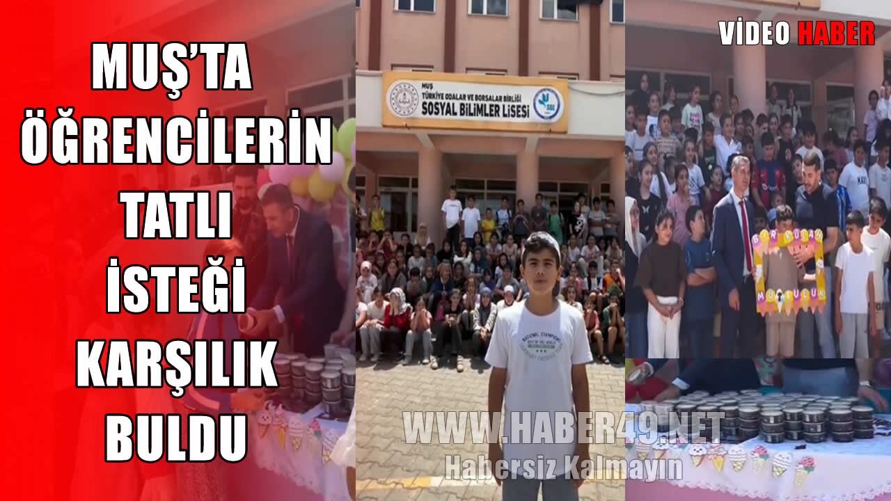 Muş'ta bir videoyla başlayan dondurma isteği tatlı sonla bitti