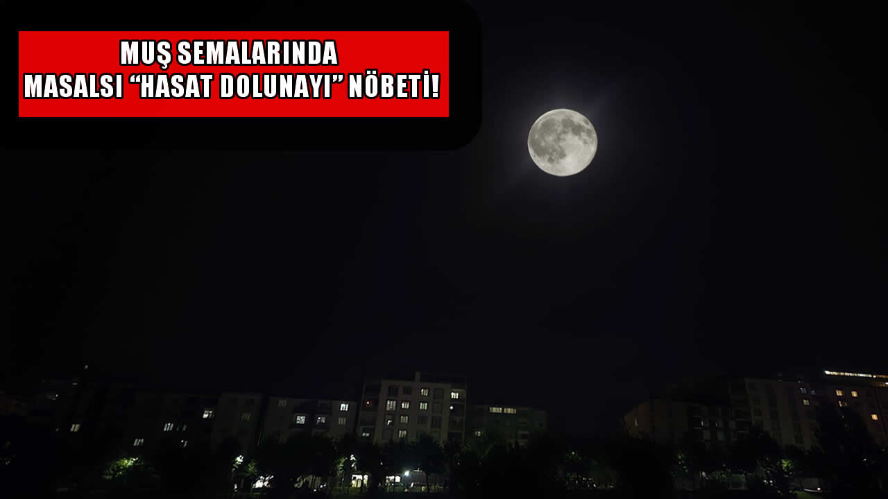 Hasat Dolunayı Muş semalarında görsel şölen sundu