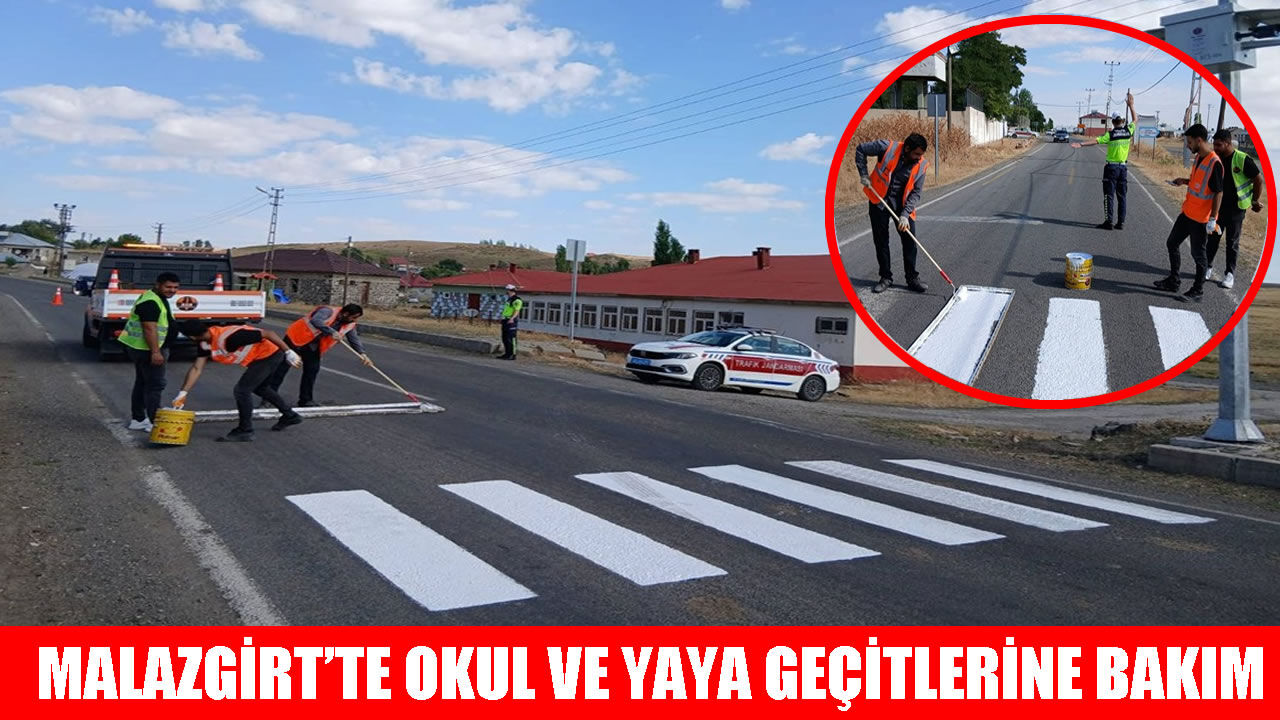 Malazgirt’te okul ve yaya geçitleri Jandarma eliyle yenilendi