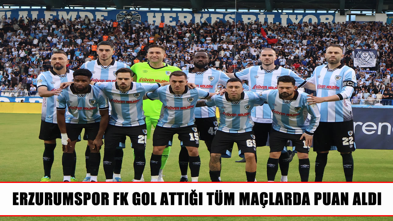 Erzurumspor FK’nın gol attığı maçlarda yüzü güldü