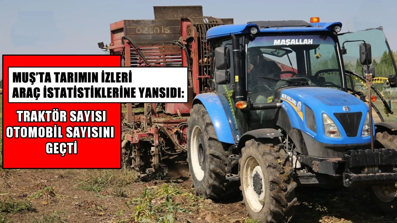Muş’ta traktör sayısı otomobili geçti: Araç sayısı 44 bini aştı