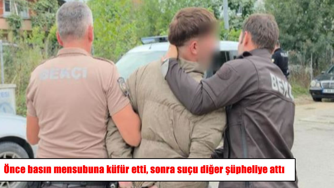 Hırsızlık şüphelisi adliye çıkışında gazetecilere tepki gösterdi