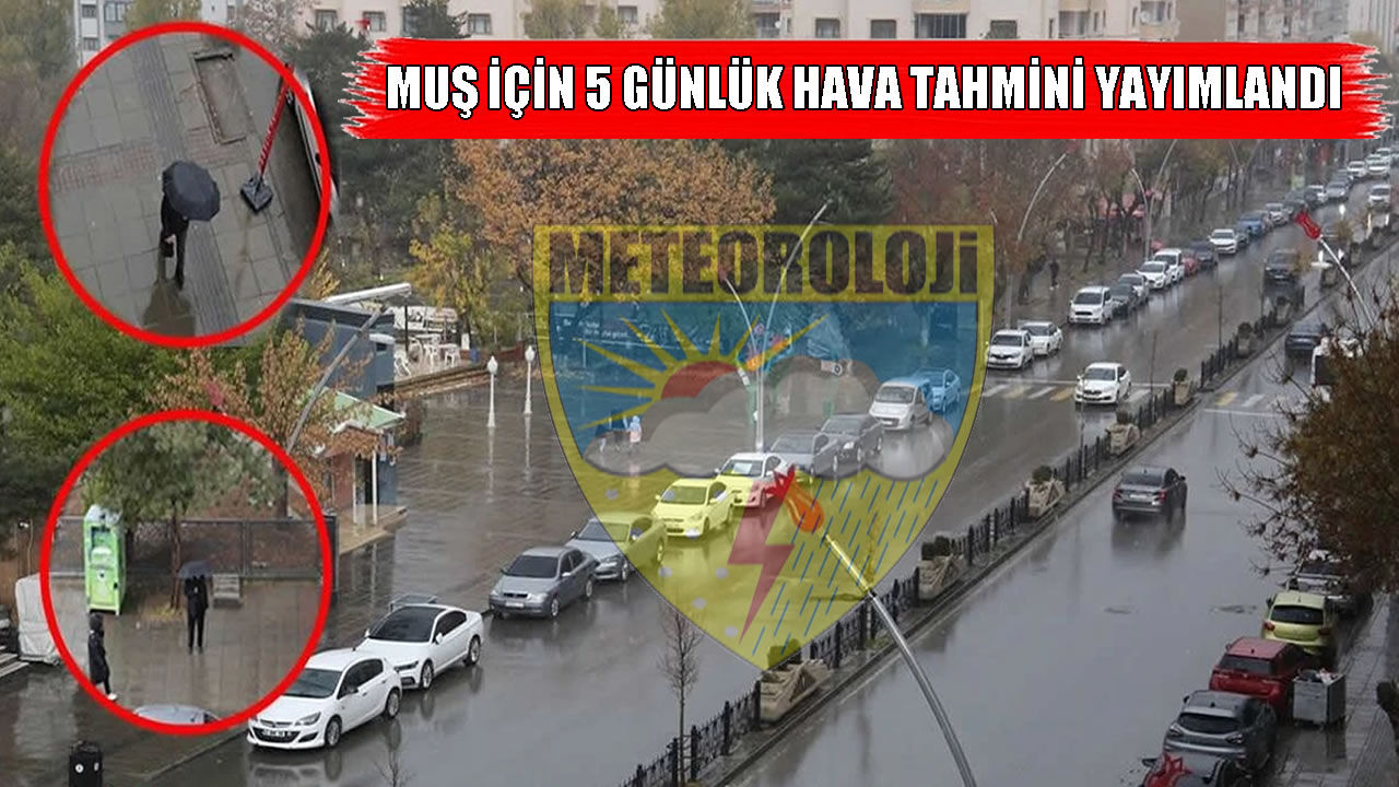 Muş’ta 5 günlük hava durumu belli oldu: Yağış geliyor