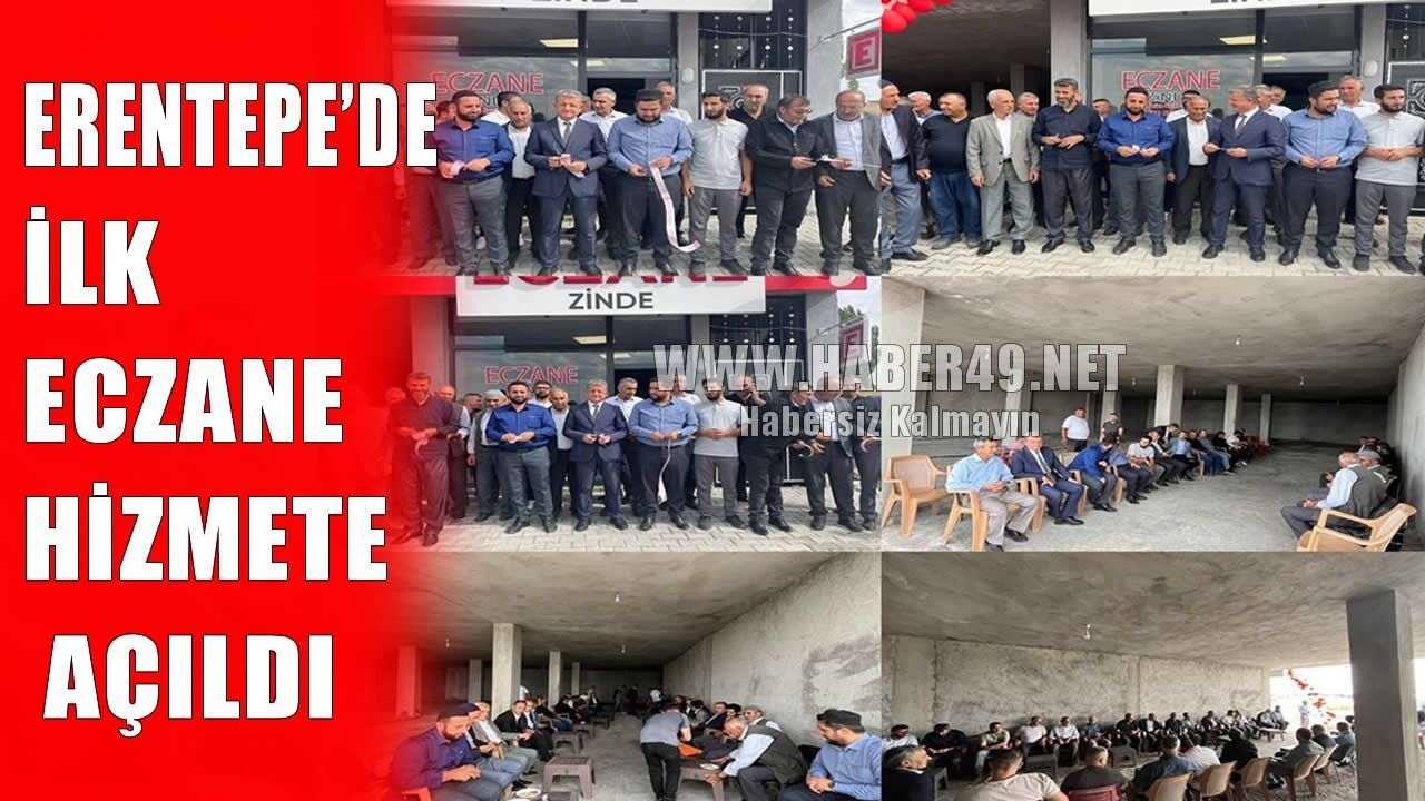 Erentepe beldesinin ilk eczanesi törenle açıldı