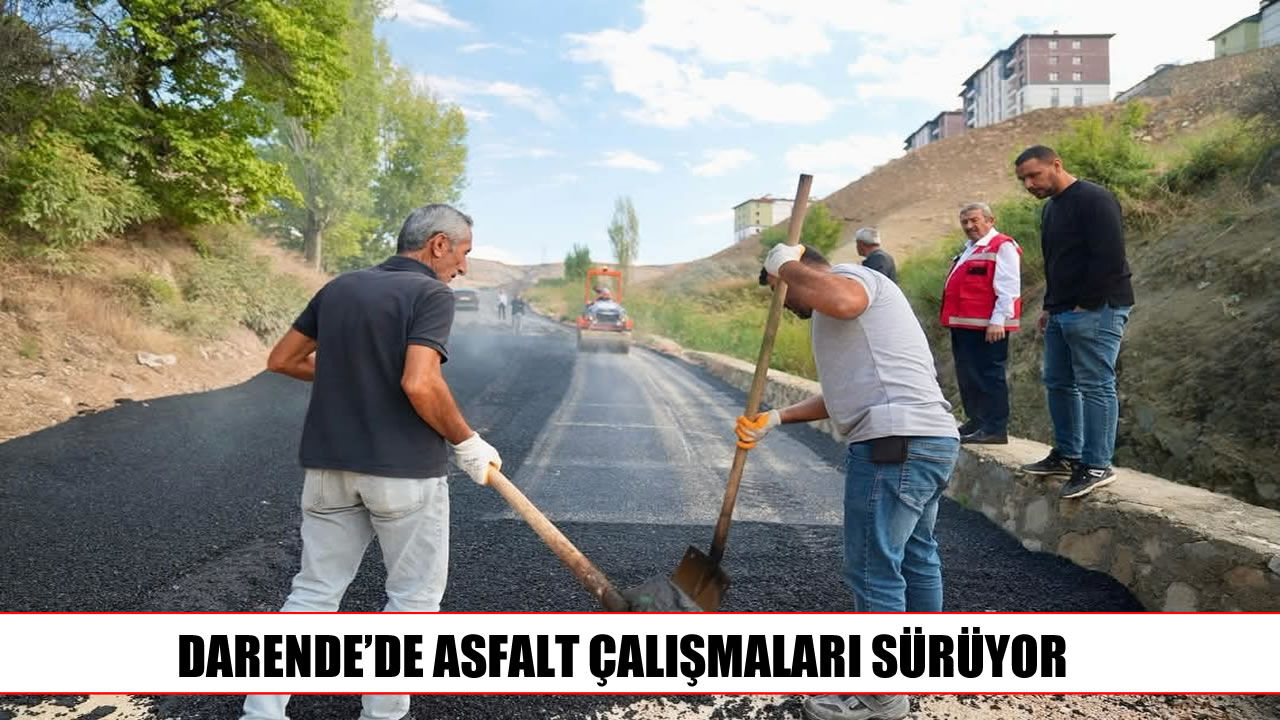 Darende’de asfalt mesaisi devam ediyor