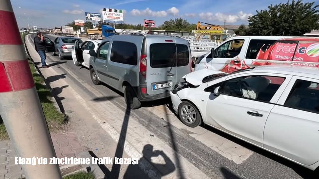 Elazığ’da zincirleme trafik kazası