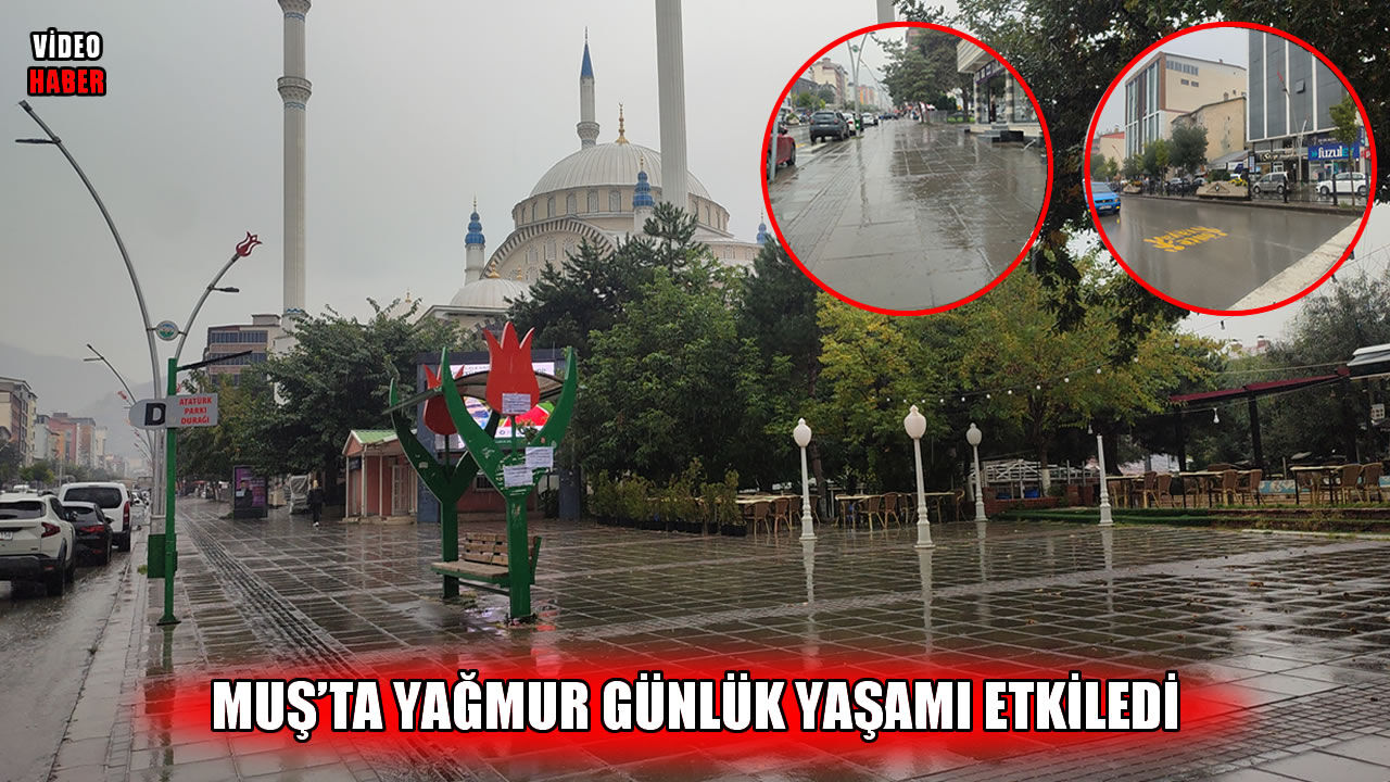 Muş’ta sabah saatlerinde yağmur etkili oldu