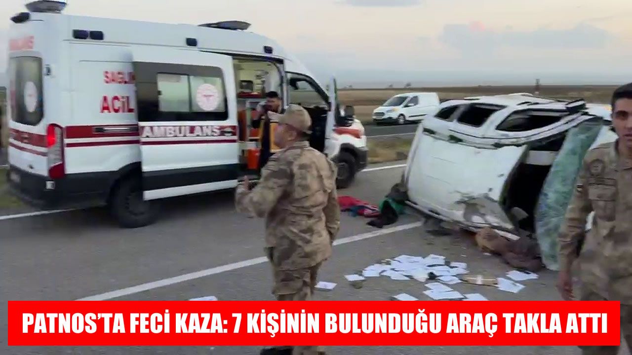 Ağrı Patnos’ta otomobil takla attı: 1 ağır yaralı